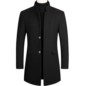 ジャケット・アウター room306contemporary Wool Long Coat ZIWOCH Mens Trench Coat Wool Blend Hoodie Long Jacket Full